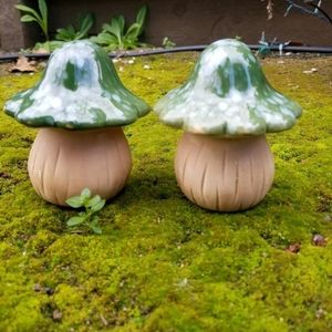 Decorative garden ceramic mushrooms